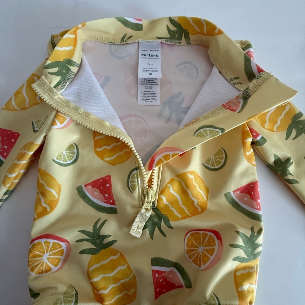 Carter's Yellow Rashguard Swimwear - Picture 6 of 8